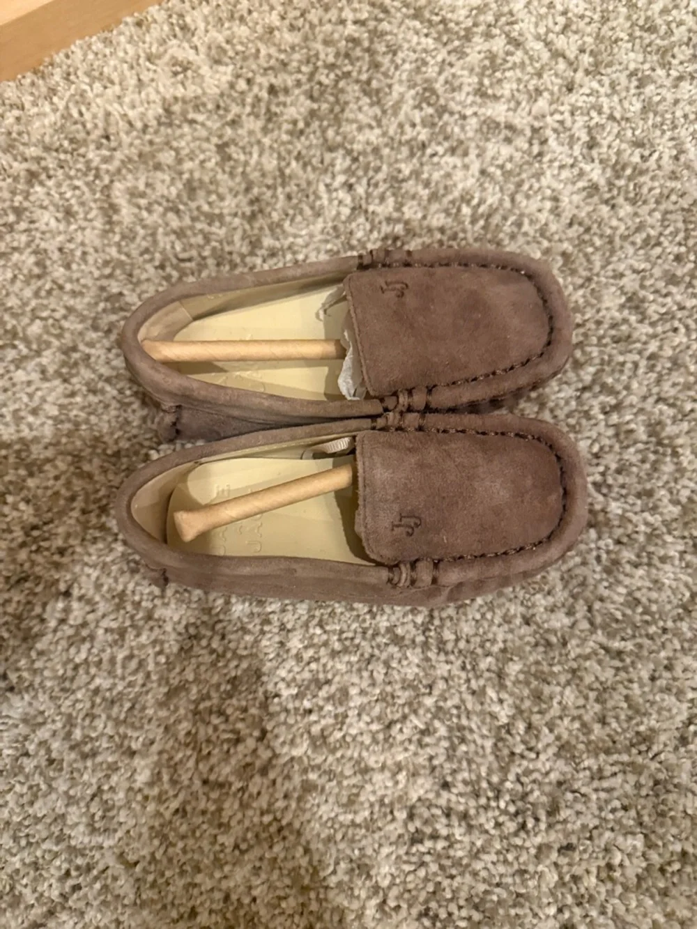 Janie and Jack Brown Suede Driving Moccasins